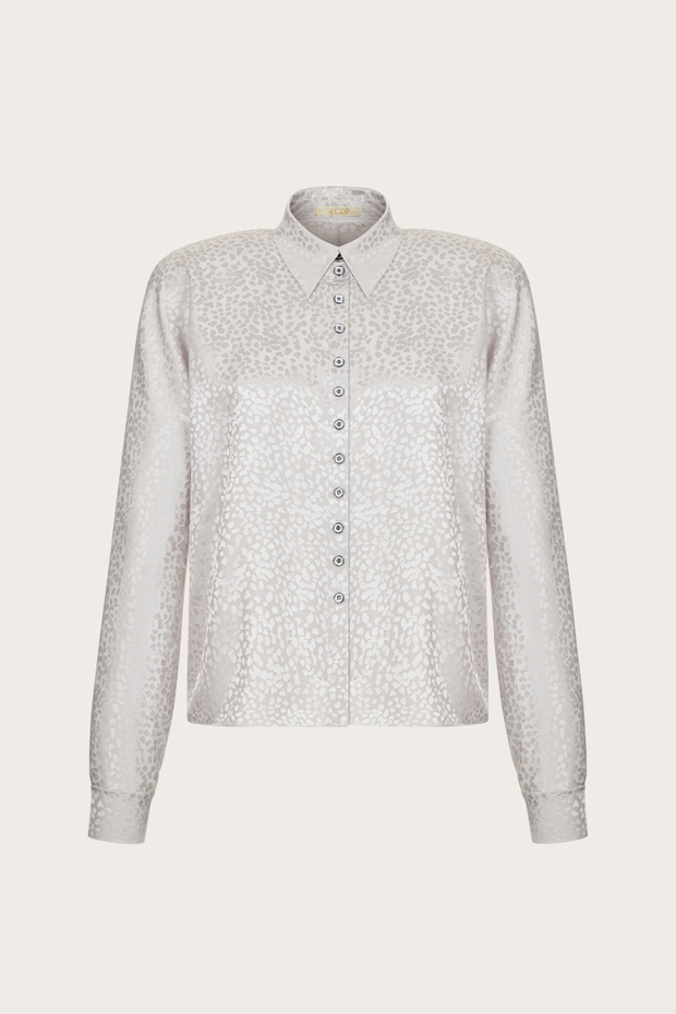 БЛУЗА ИЗ ПРИНТОВАННОГО ШЕЛКА