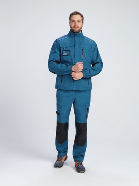 Куртка ProfLineSpecialist (тк.РипСтоп,240), циан/черный