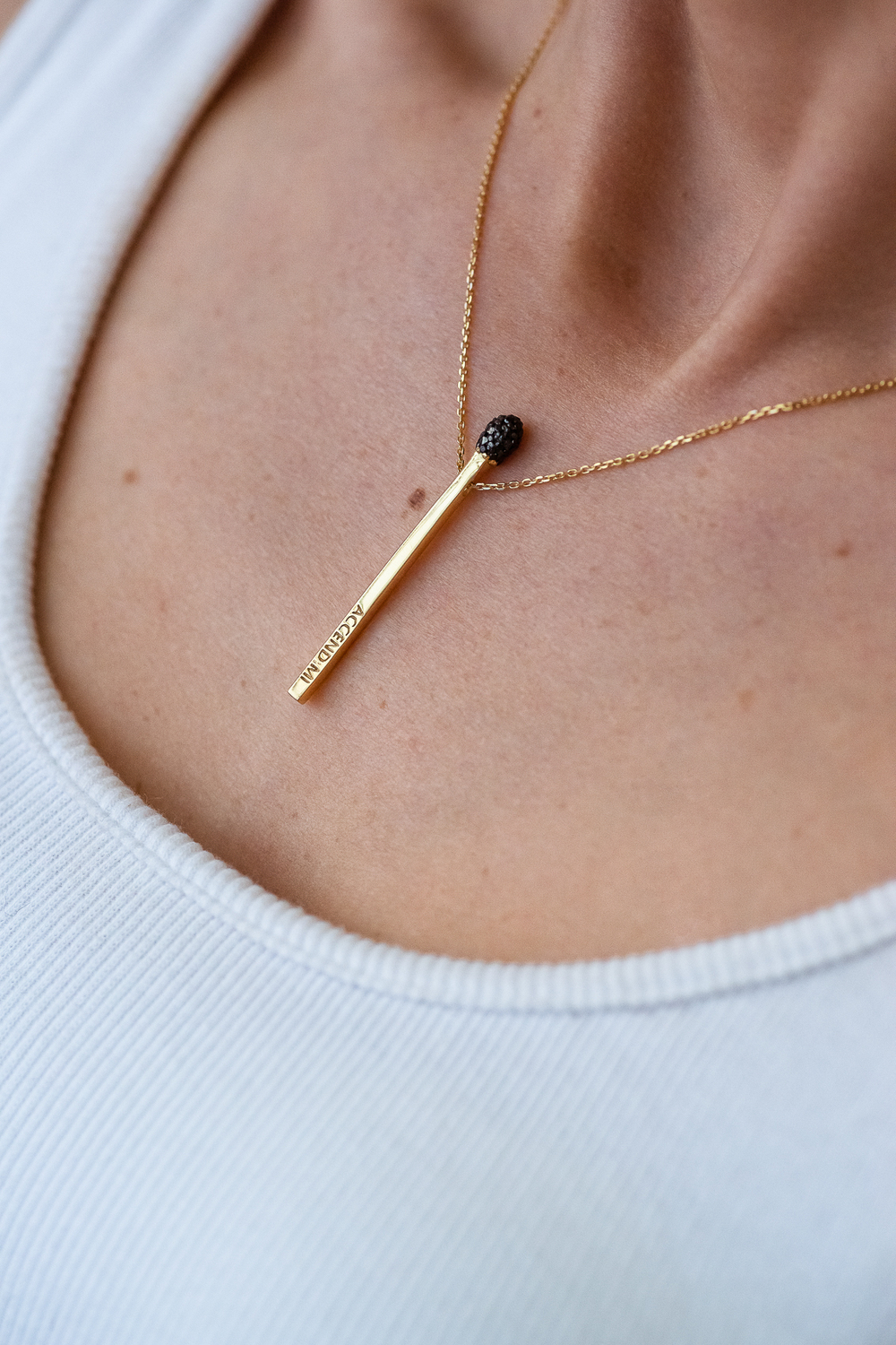 Колье ''Спичка'' в золочении