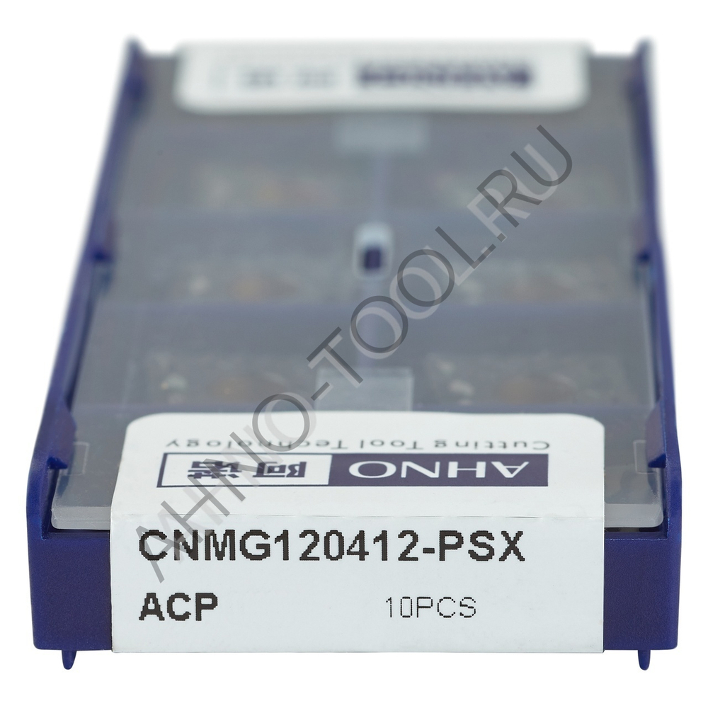 Пластина твердосплавная ISO CNMG120412-PSX ACP20E AHNO по стали, получистовая