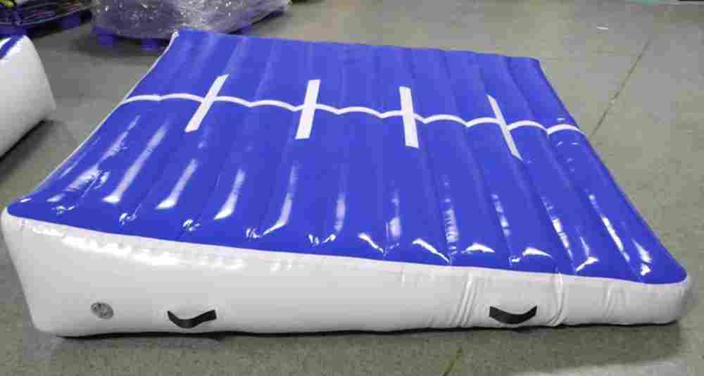 Надувной гимнастический мат-коврик «Старт» для занятий 2×2×0,4 м, тёмно-синий