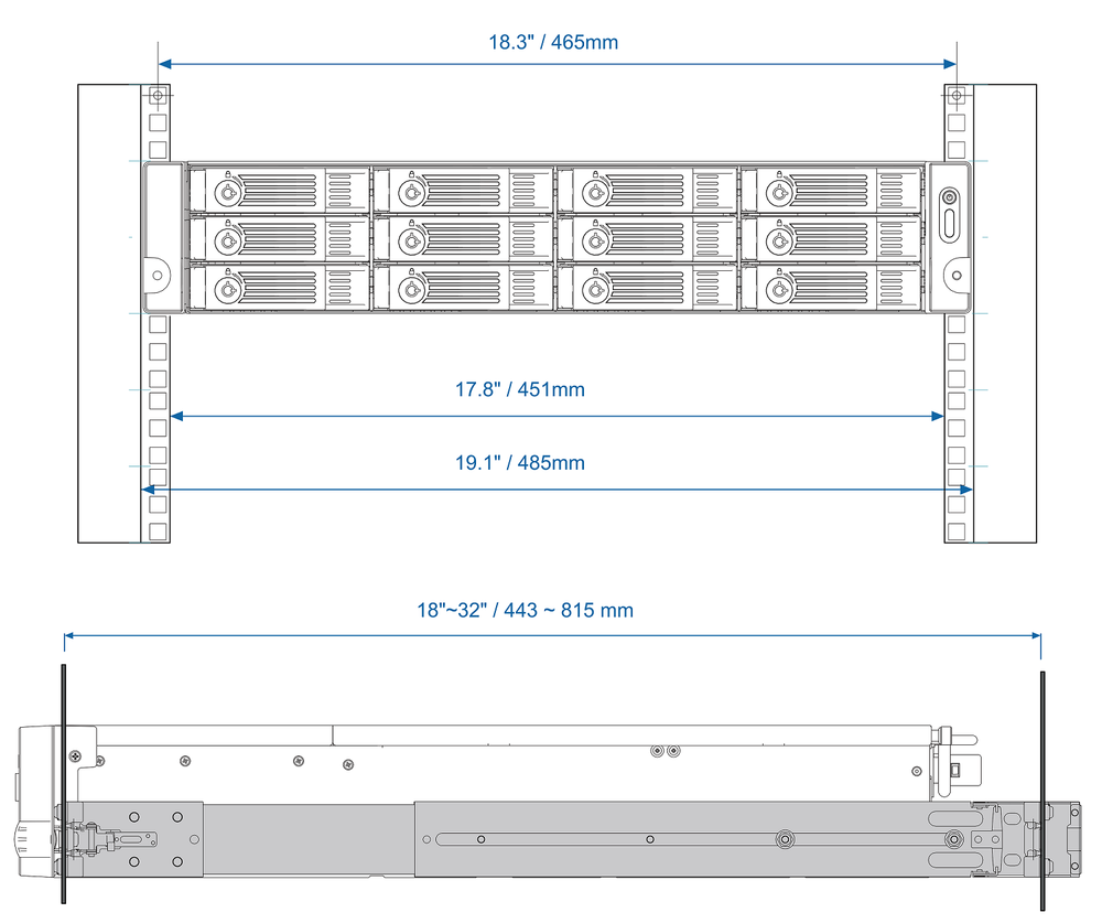 Комплект направляющих QNAP RAIL-B02