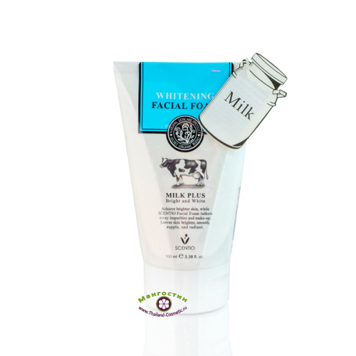 Пенка для умывания лица отбеливающая Whitening Facial Foam Milk Plus Scentio