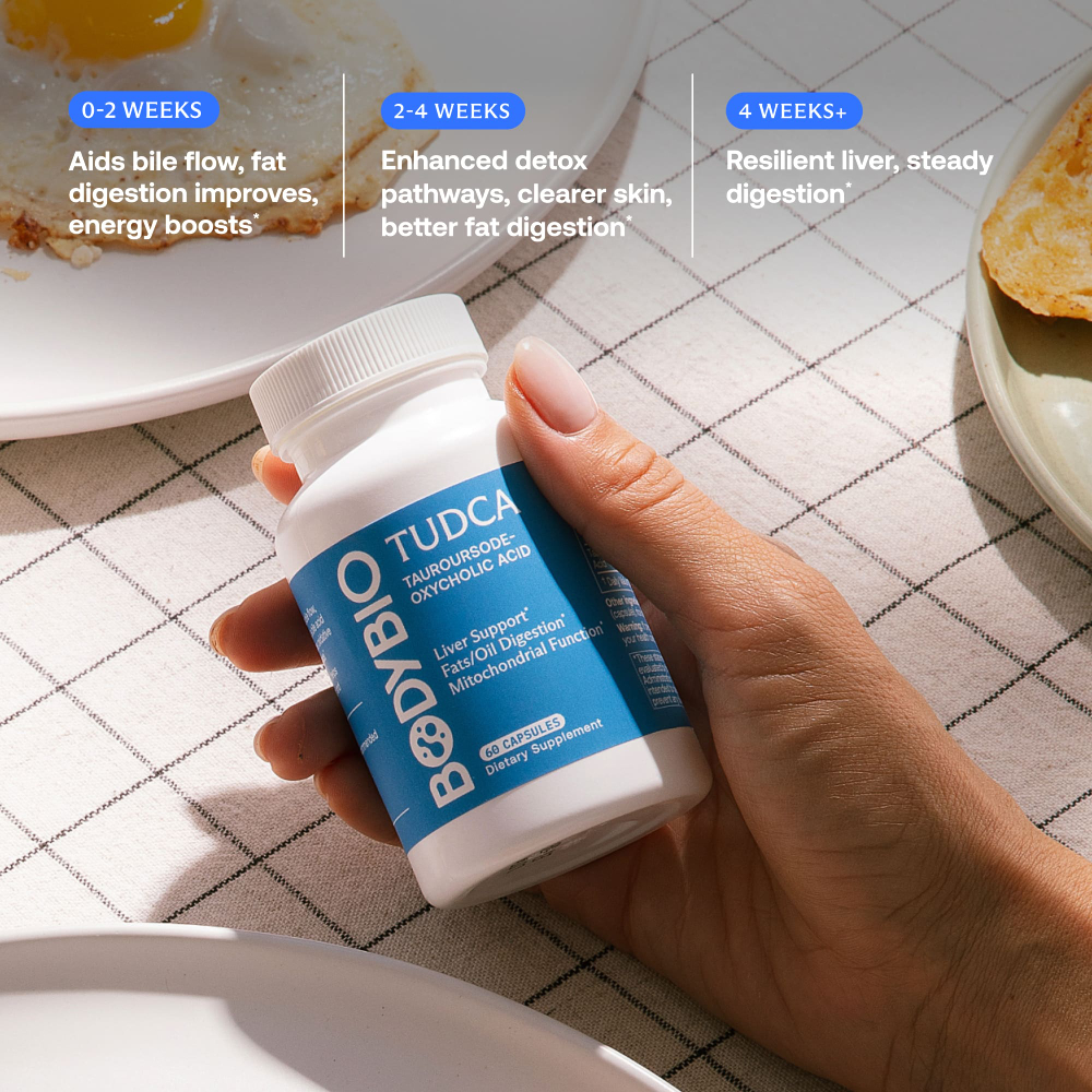 BodyBio, TUDCA, 60 капсул (250 мг в 1 капсуле)