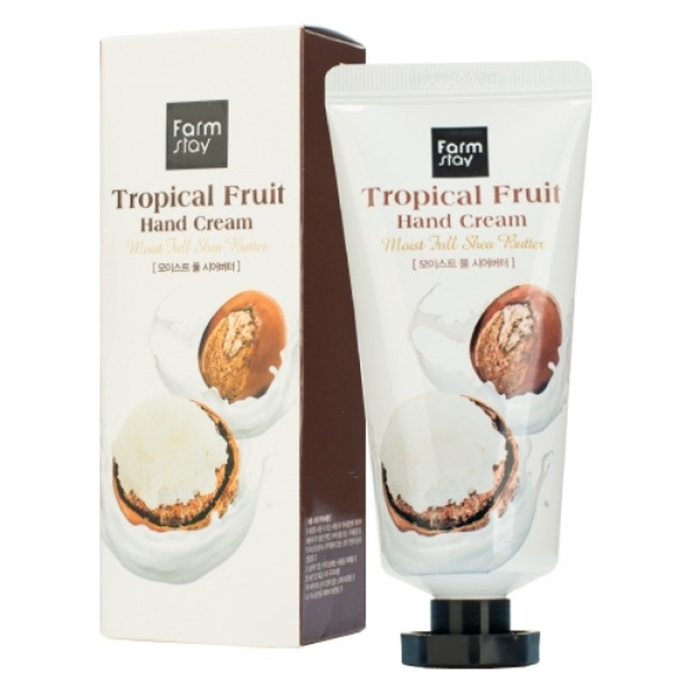 Суперпитательный крем для рук Тропические фрукты с маслом ши FarmStay Tropical Fruit Hand Cream Moist Full Shea Butter