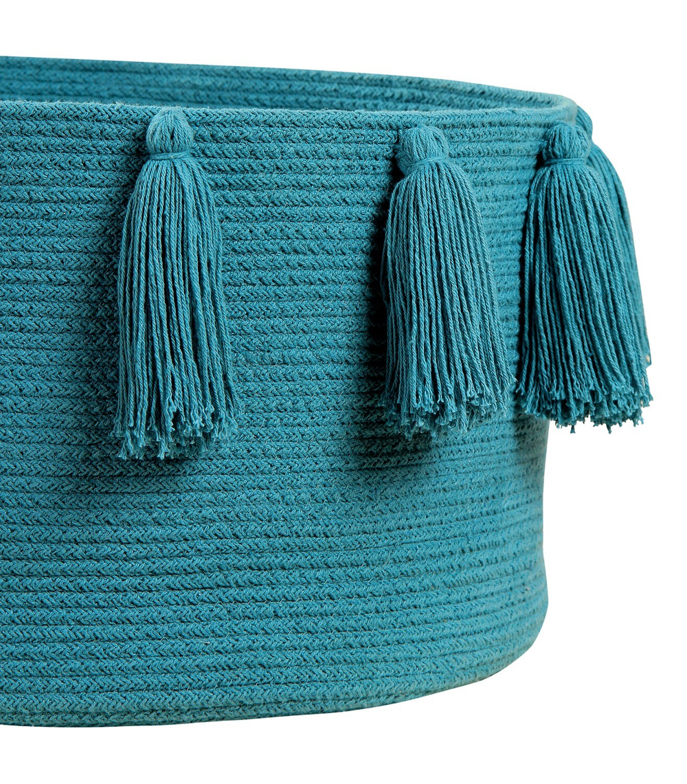 Корзина Lorena Canals Tassels Petroleum (30 x Ø45 см)