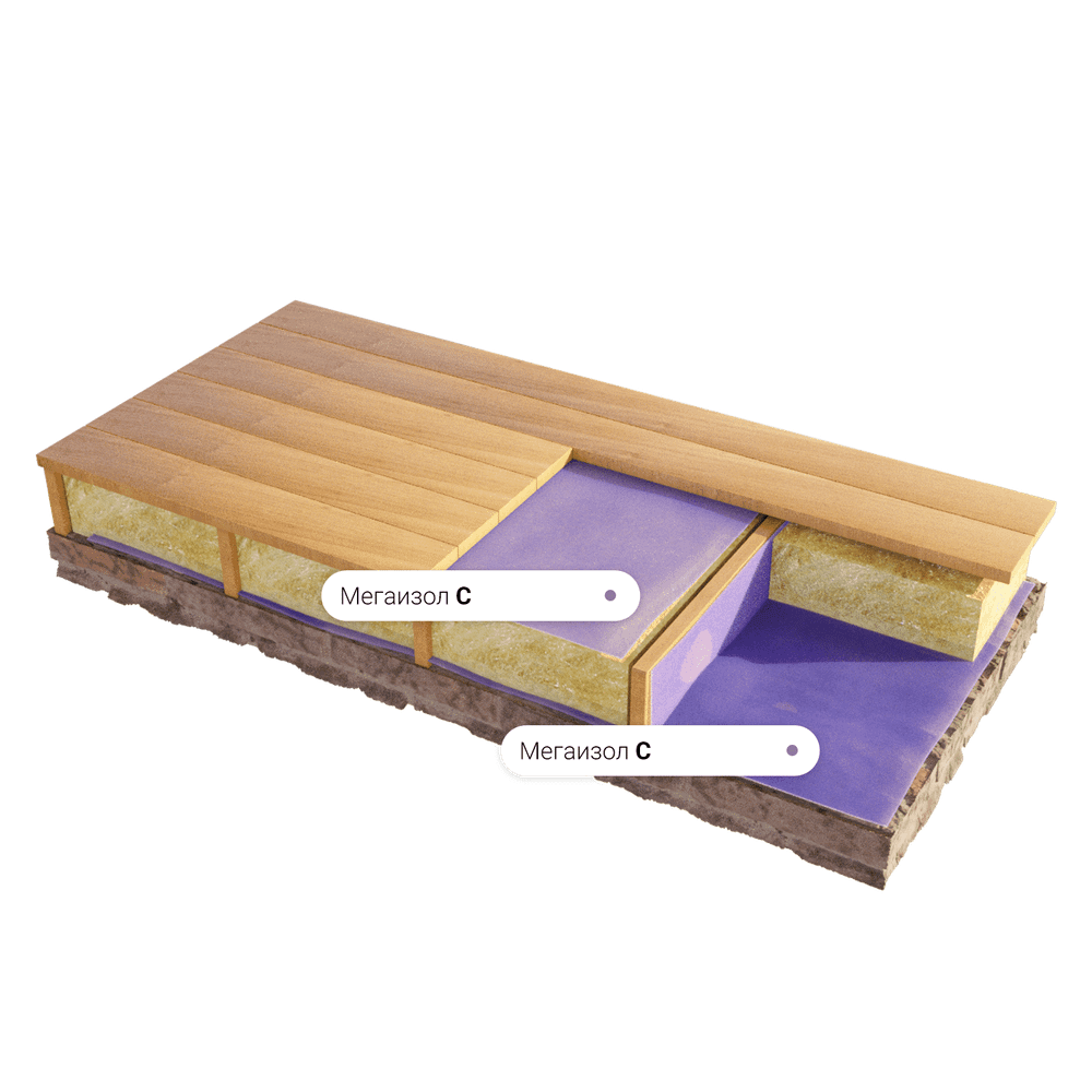 Универсальная паро-гидроизоляция Мегаизол С (70 м²)