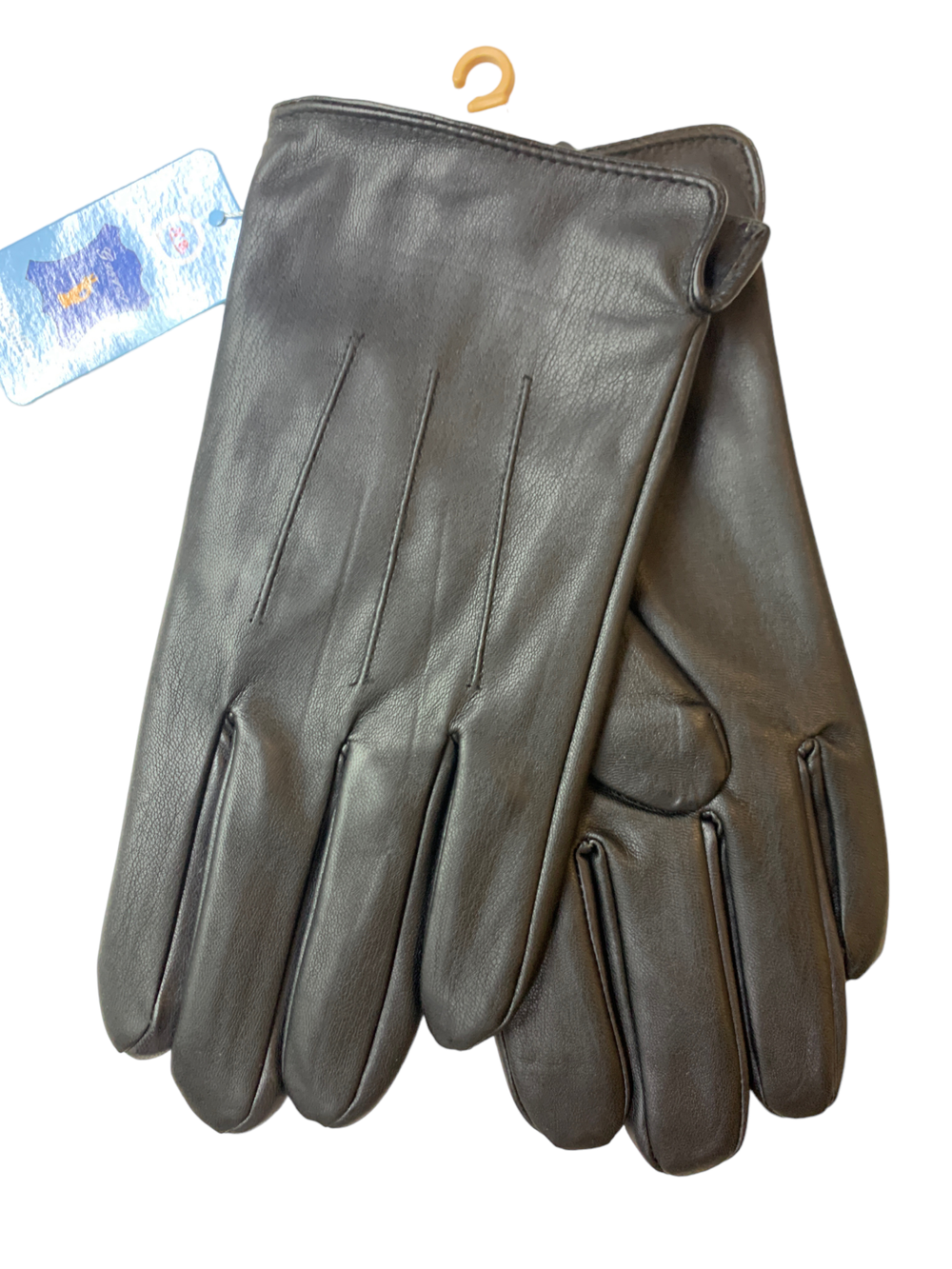 Yongsheng.Эко кожа. Подклад плюш-флис.Перчатки.Мужские.10 шт в упаковке.