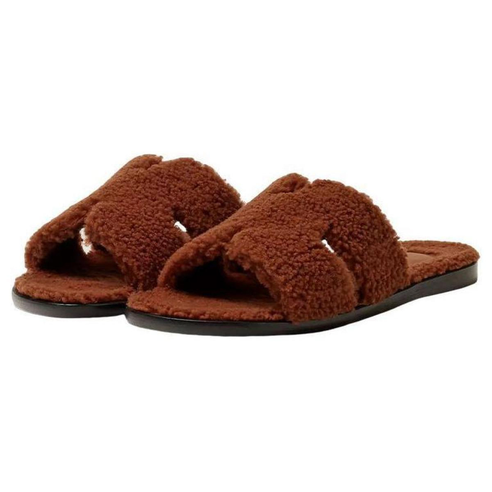 Hermes lzmere comfortable non-slip wear-resistant fashion sandals men's brown, H222849Z HC0