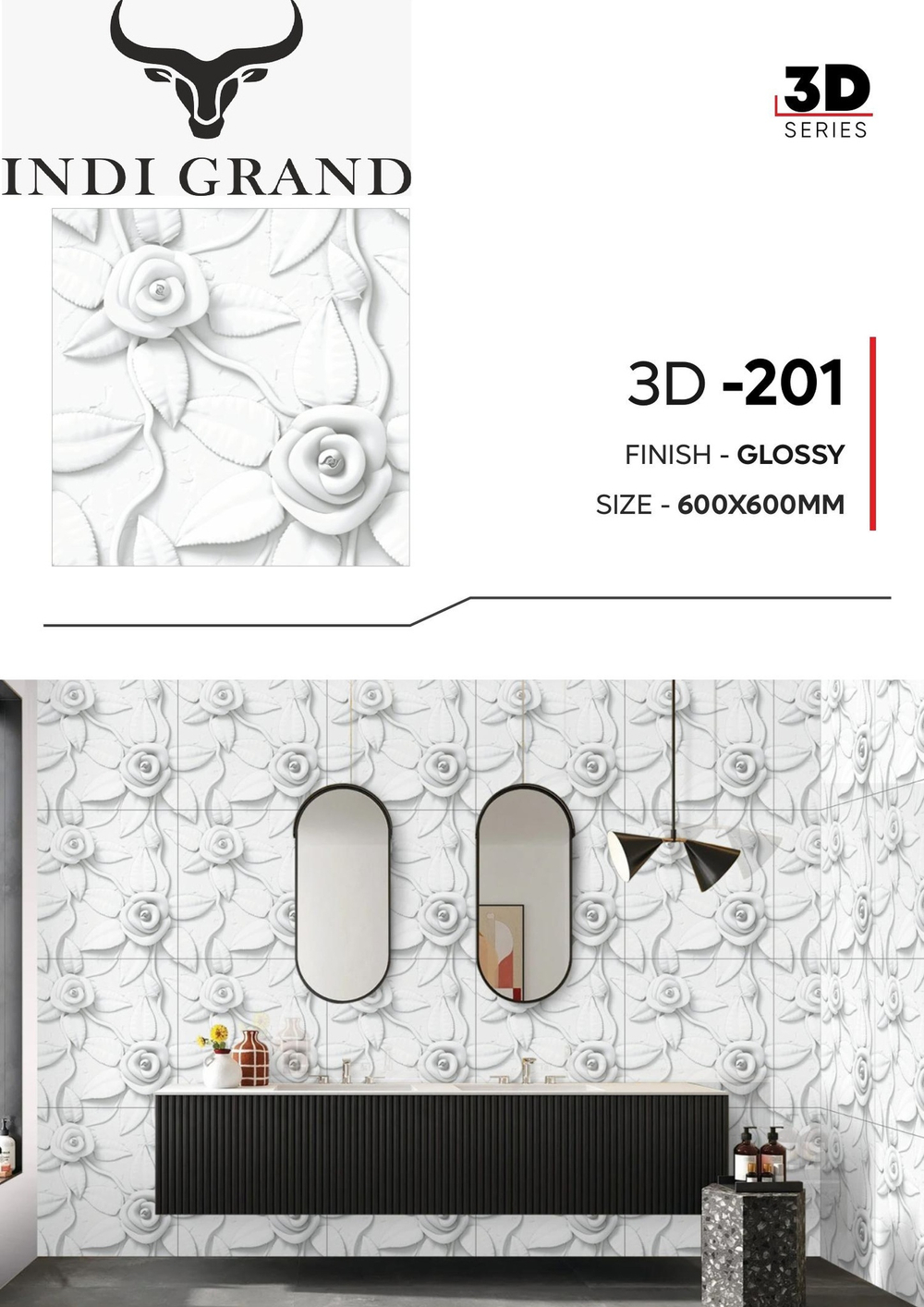 Керамогранит 3D 60х60 glossy - 201