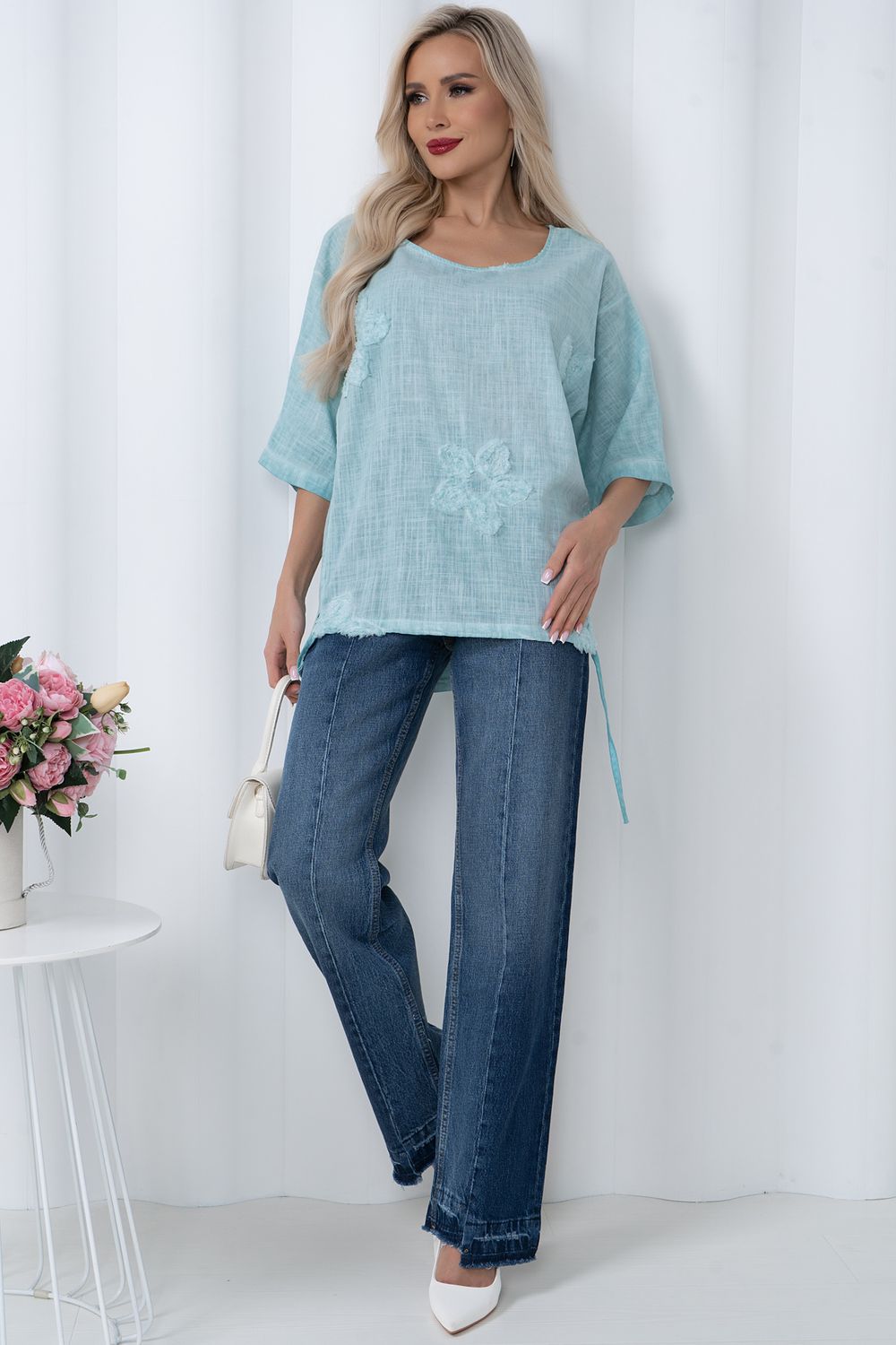 Блузка Мила (мята) Б11-132 Nikol