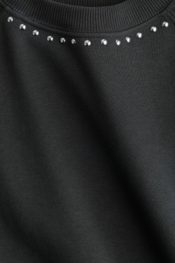 H&M Толстовка с вышивкой, черный