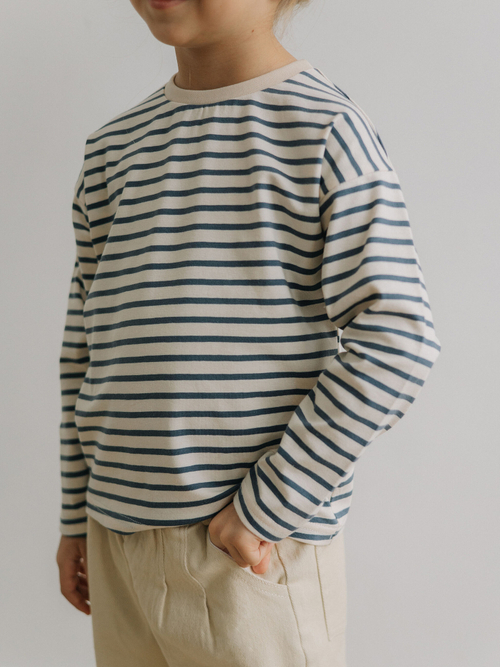 Лонгслив в полоску, Синий