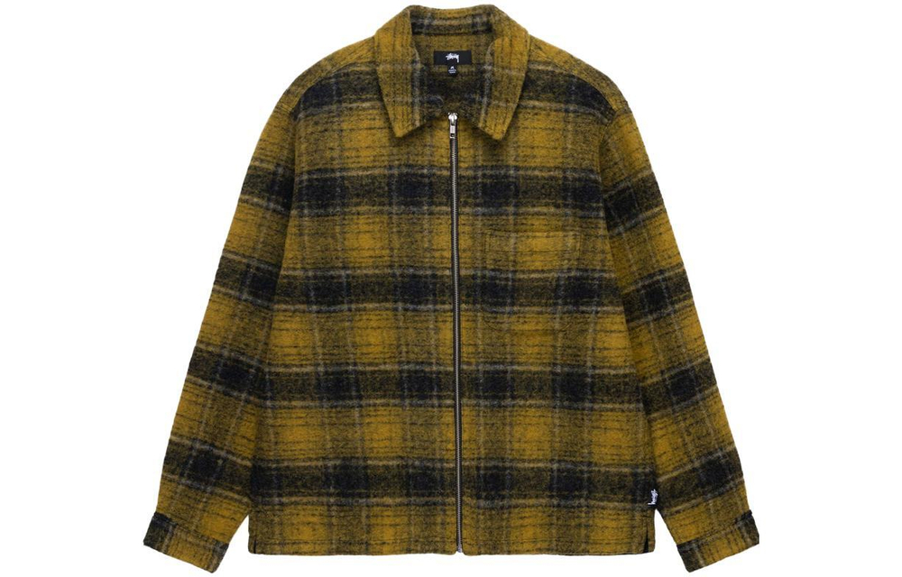 Куртки Stussy FW23 WOOL PLAID ZIP SHIRT, 1110297