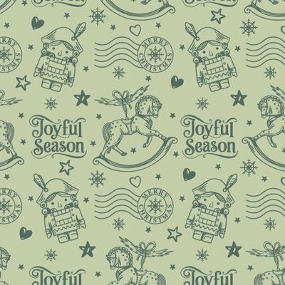 Рождественские и новогодние игрушки Щелкунчик, лошадка-качалка