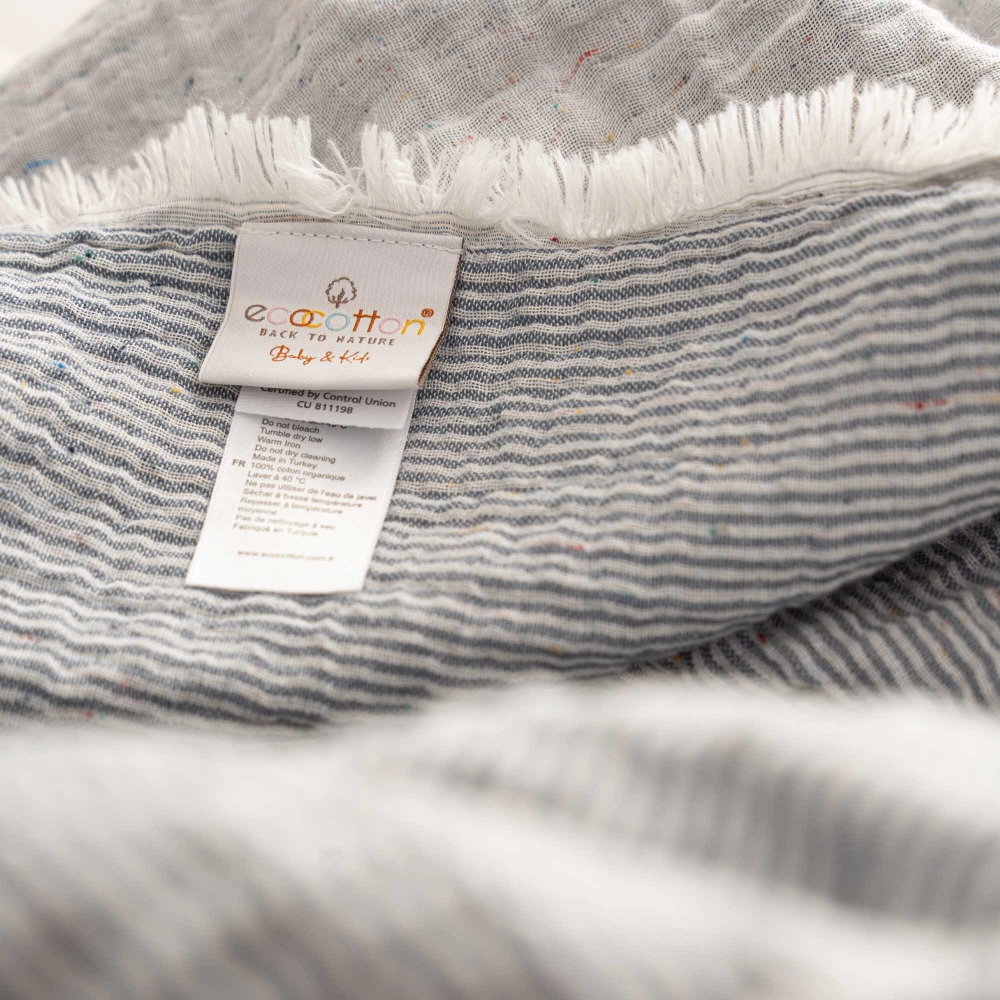 Детское покрывало из муслина Melinda 120х170 | синий