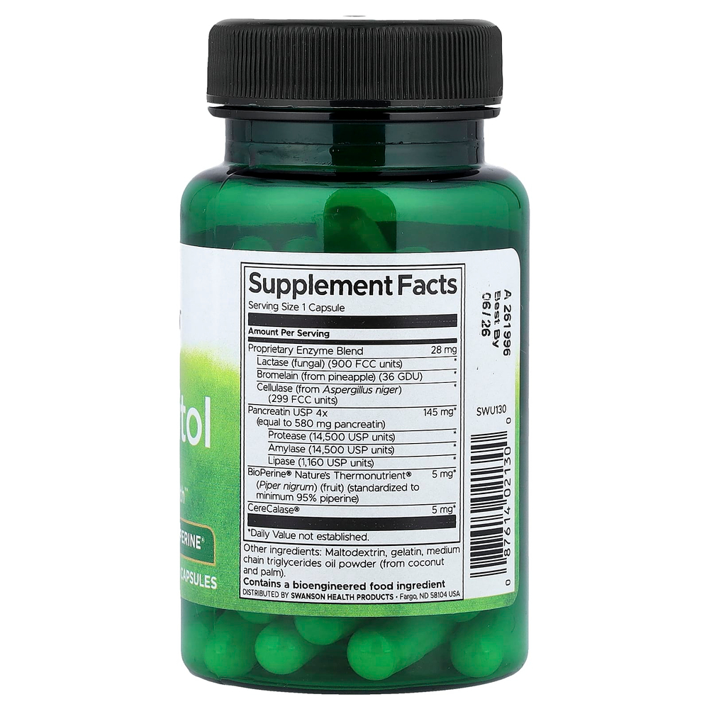 Swanson, дигеститол, 60 капсул