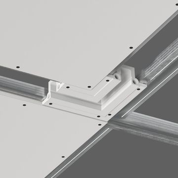 Соединительный элемент (угол 90) встраиваемой профильной гипсовой системы SN 306 белый Saber 30.6 Stellanova