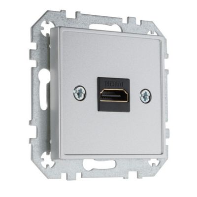 Розетка HDMI (разъемы) LIREGUS EPSILON HDMI-001-01.E/Mt, металлик