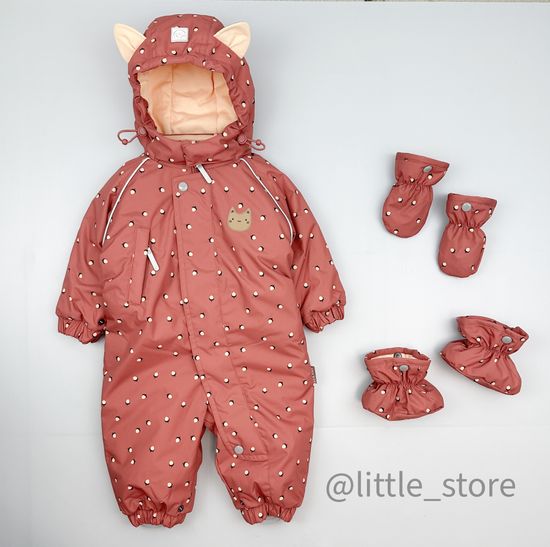 Комбинезон зимний "Маленькие желуди" пыльный кедр