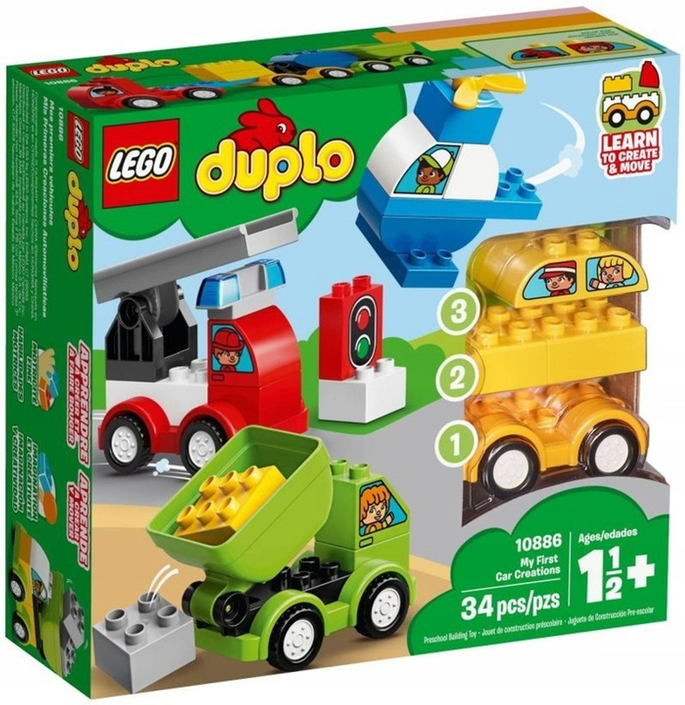 Конструктор LEGO DUPLO 10886 Мои первые машины купить в Москве | Доставка  по России.