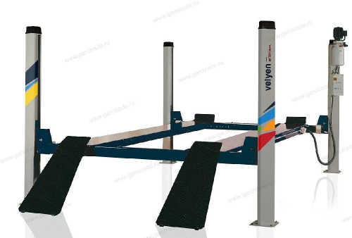 Подъемник четырехстоечный c платформами для сход-развала Velyen 4ED0600L