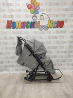 Санки-коляски Galaxy Snow kids 3-3С джинс серый