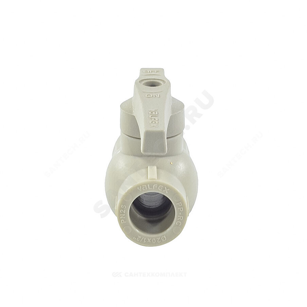 Кран шаровой PP-R серый Дн 20х1/2" ВР VALFEX 10142012Г