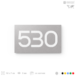 Номер на дверь 530, табличка на дверь для офиса, квартиры, кабинета, аудитории, склада, серая 120х70 мм, Айдентика Технолоджи