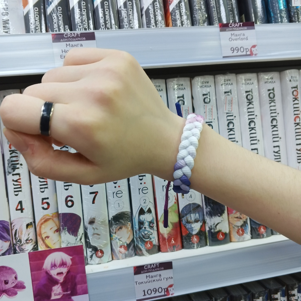 Плетёный браслет "Genshin Impact / Геншин - Кэ Цин"