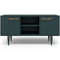 Тумба под ТВ Арт Колор matte 117см Классик Голд Зеленый бирюзовый матовый