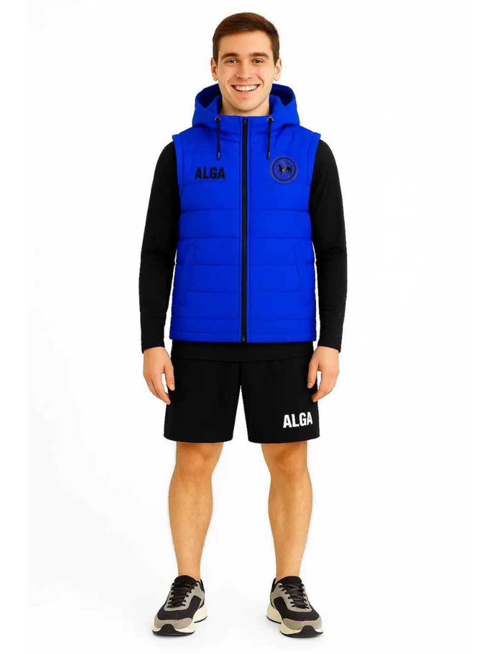 Жилет утепленный синий