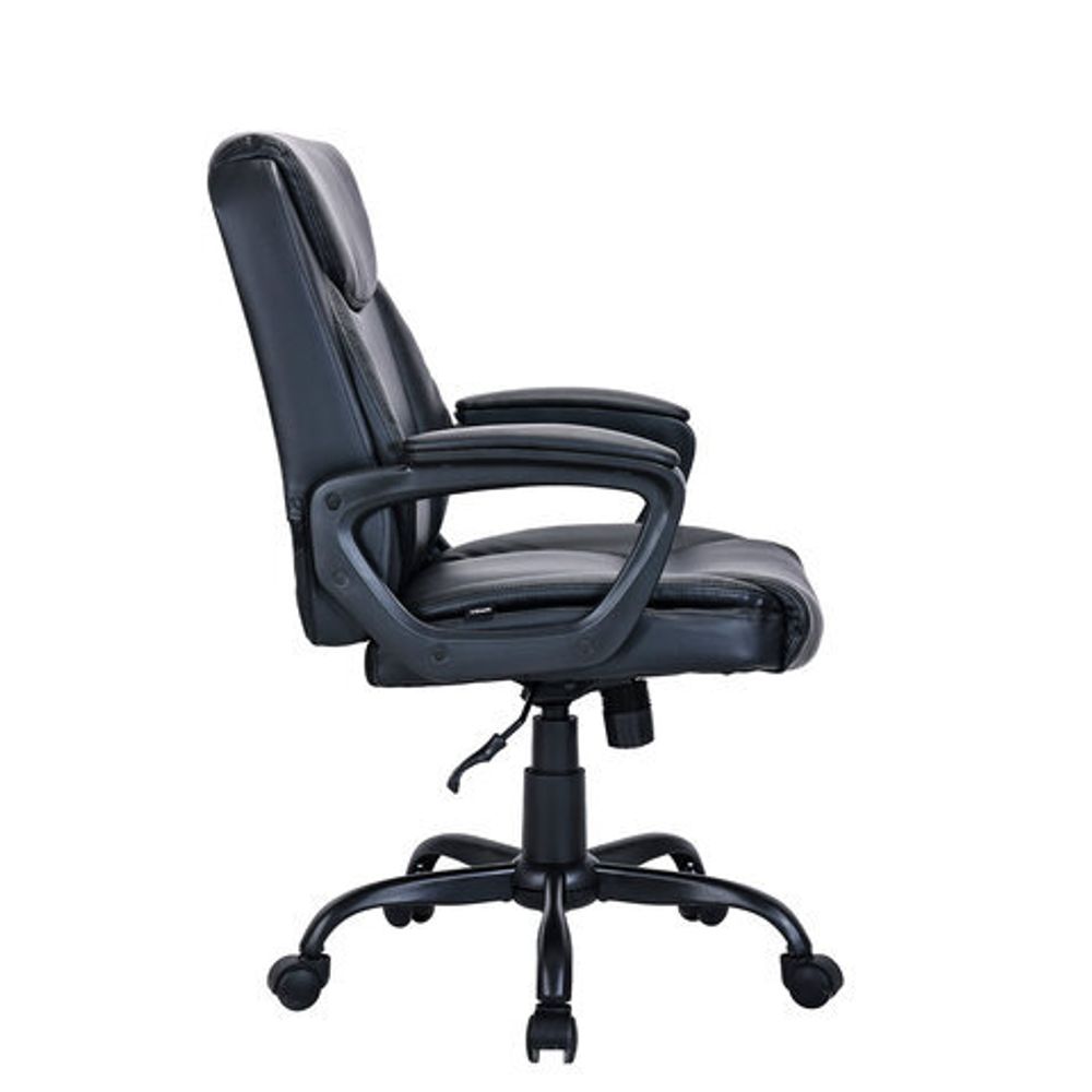 Кресло BRABIX "Forex EX-529", экокожа, разборное пятилучие, черное, 532980