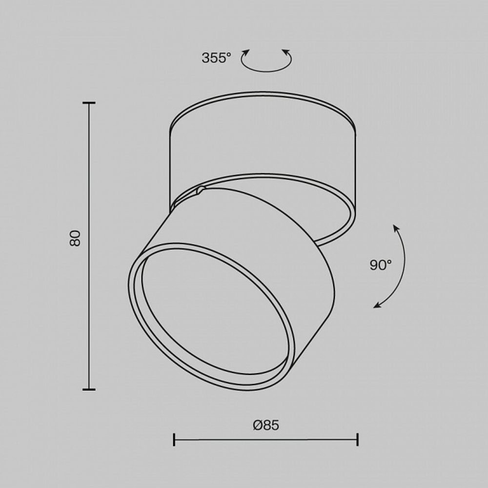 Накладной светильник Maytoni Onda C024CL-12W3K-B-1