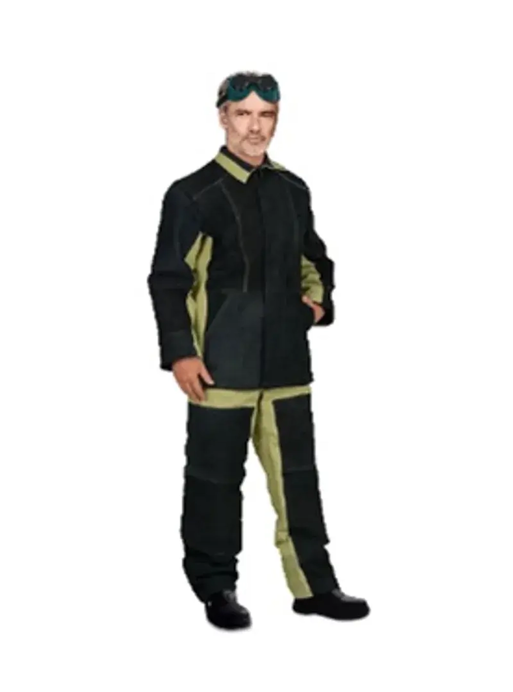 Костюм сварщика со спилком(брезент,кож. накладка,51%лён,49%хлопок,плот.г/м2:530-550,утеп-ль:ватин,подкладка:100%хлопок,огнезащ. пропитка,р52-54) Ritcar