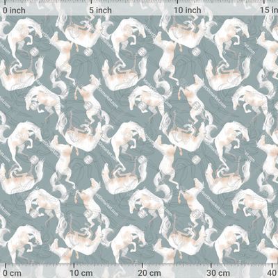 Лошади в растениях - скетч, абстракция by TayaStore 682 DPI