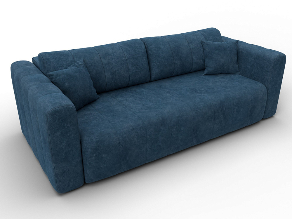 Диван прямой Лига-062 НПБ ВЕЛЮР BRUT 11 синий