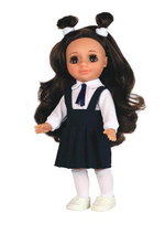 Кукла Ася первоклассница в синем 26см (Весна)