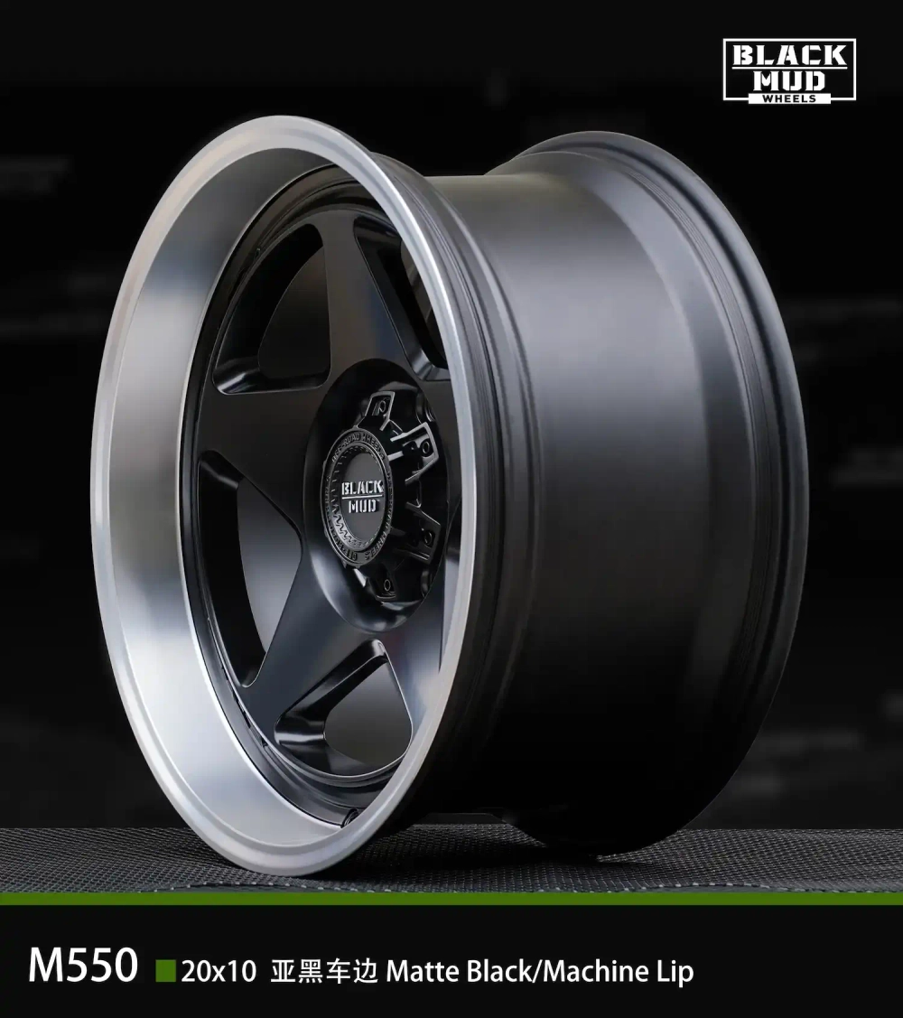 Диск колёсный литой BLACK MUD M550 R18 8.5 ET0 Matte Black / Machined Lip