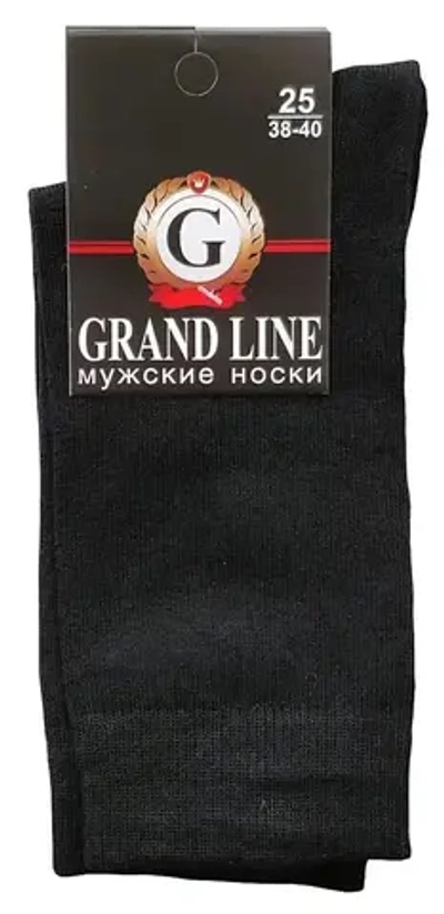 Носки мужские GRAND LINE (М-130), чёрный, р. 29