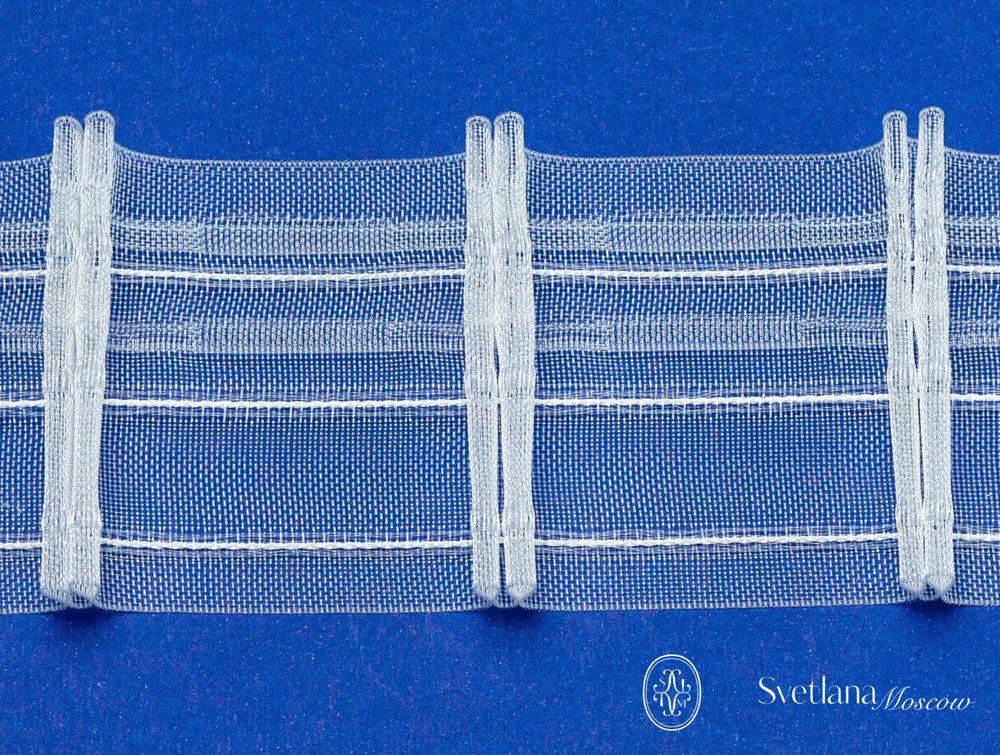 Шторная лента Bandex WALZER 1:2.0 P2, групповые складки, цвет прозрачный (ширина 70 mm)