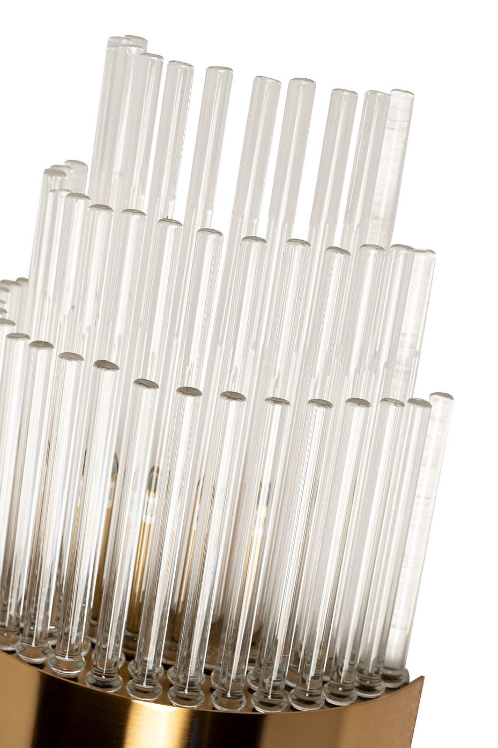 Бра настенное для спальни 50x10x20см Garda Decor прозрачное стекло/металл золотого цвета