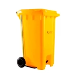 Контейнер внутрикорпусной 120л (желтый) 2 колеса с педалью "КМ-Проект" ИМ-КВ-120-П с замком