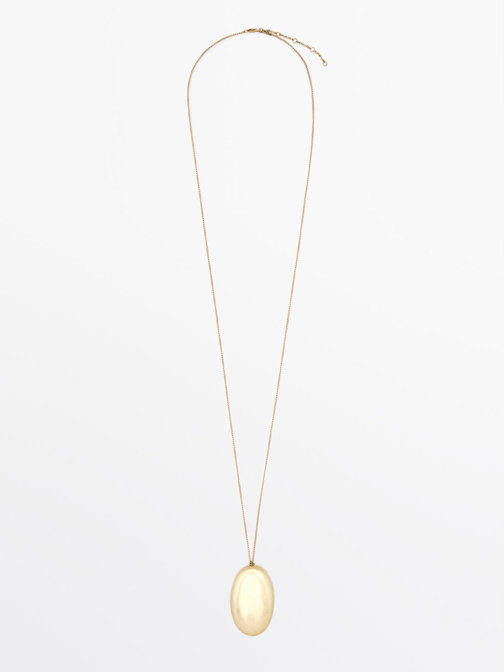 Massimo Dutti Ожерелье с металлической подвеской, золотистый