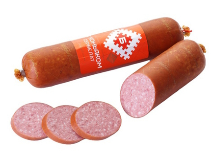 Сервелат с коньяком 370г. Брест