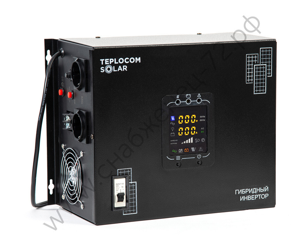 TEPLOCOM SOLAR-1500 многофункциональный инвертор 220В 1500ВА (1050Вт)