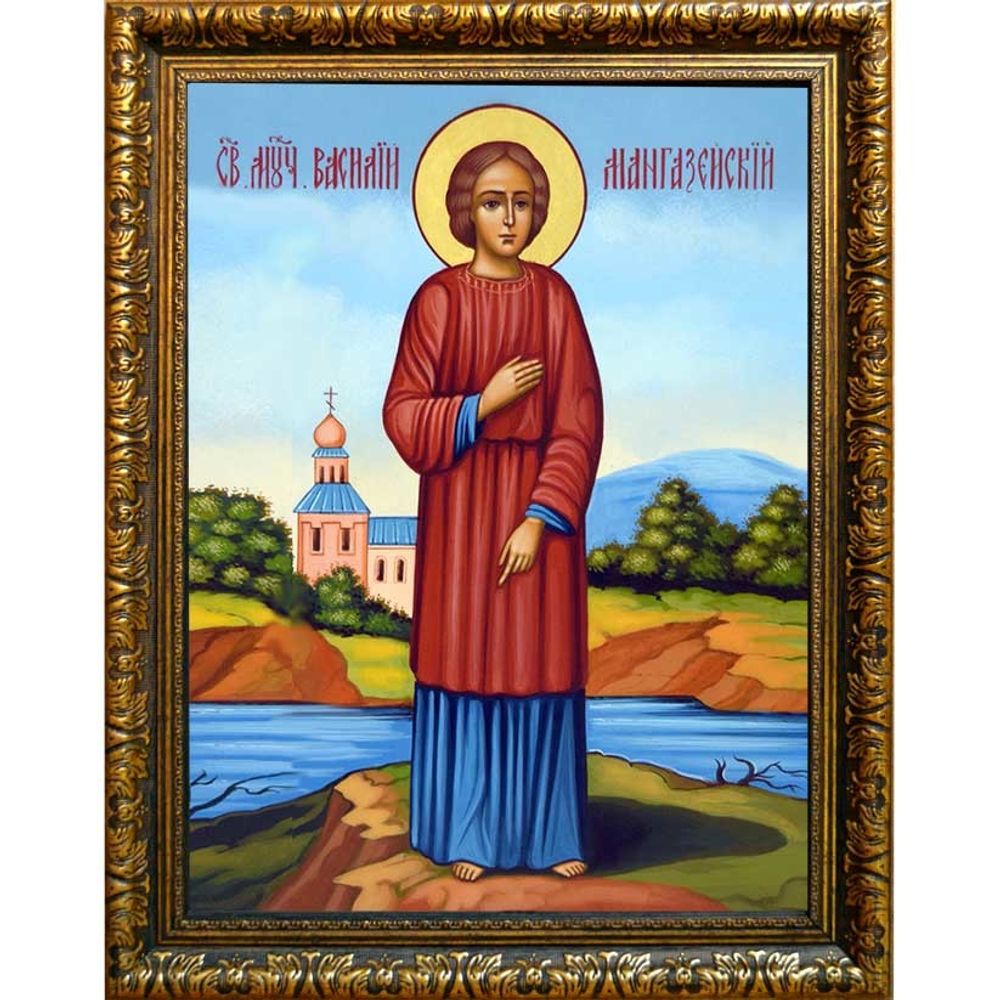 Василий Мангазейский мученик. Икона на холсте.