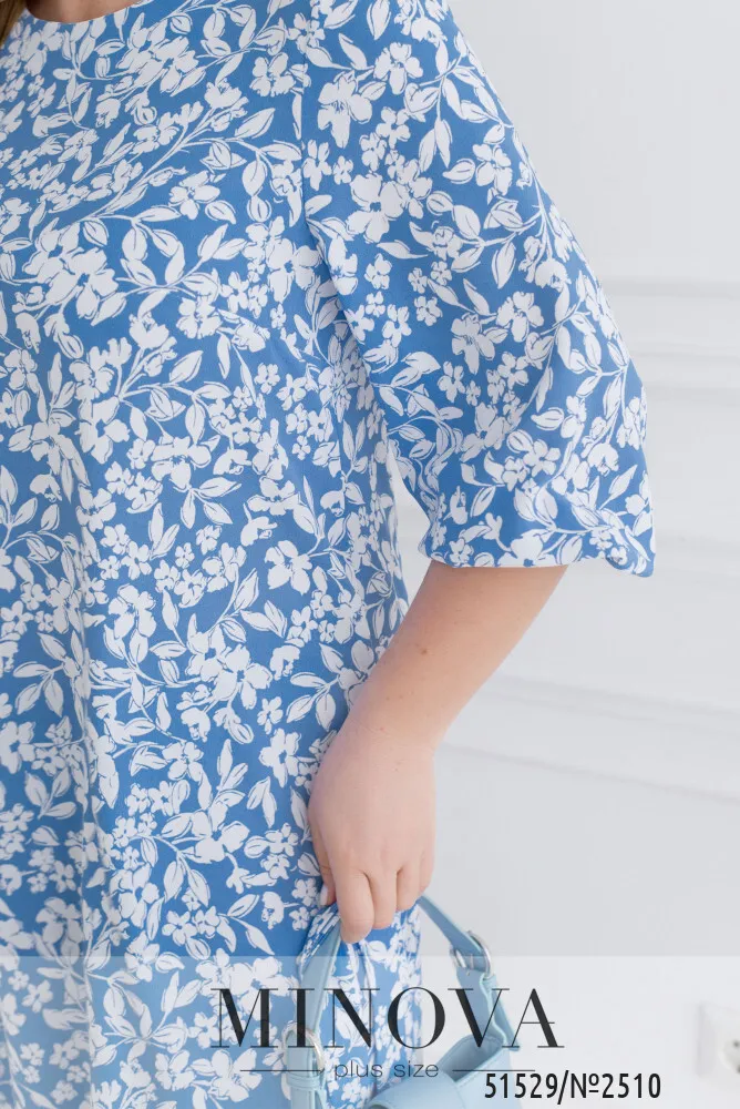 Платье 2510-голубой Minova