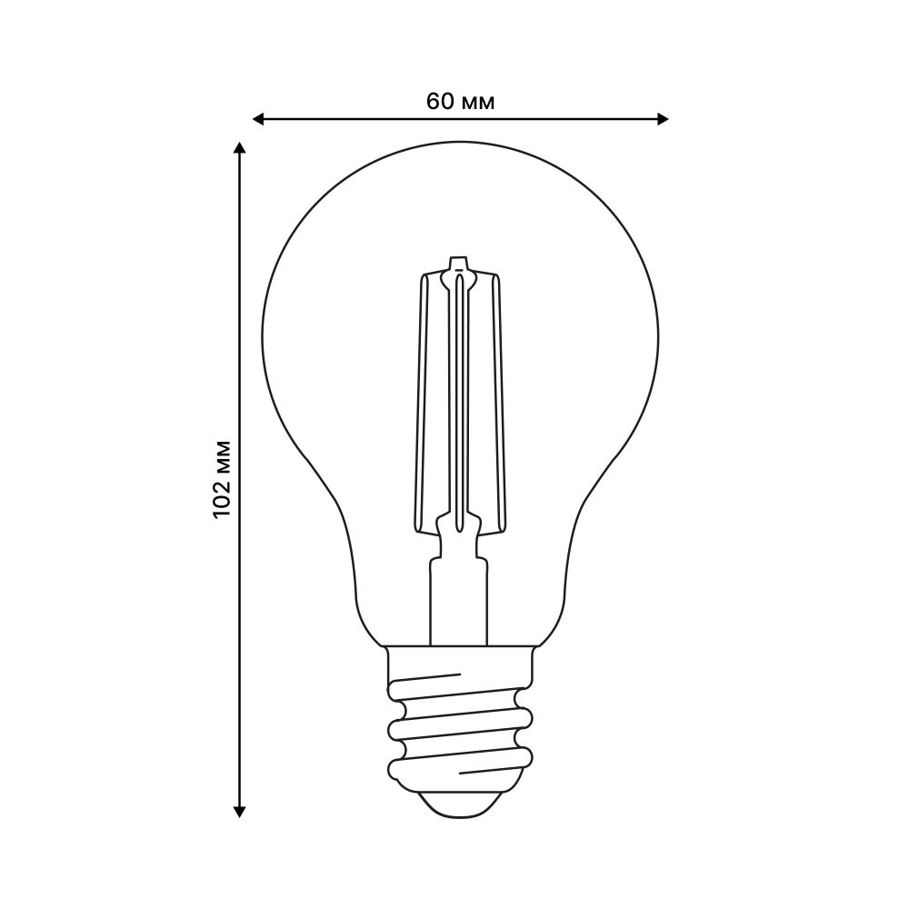 LED-A60-6W-GOLDEN-E27 GLV21GO Лампа светодиодная Vintage. Форма A. золотистая колба. Картон. ТМ Uniel