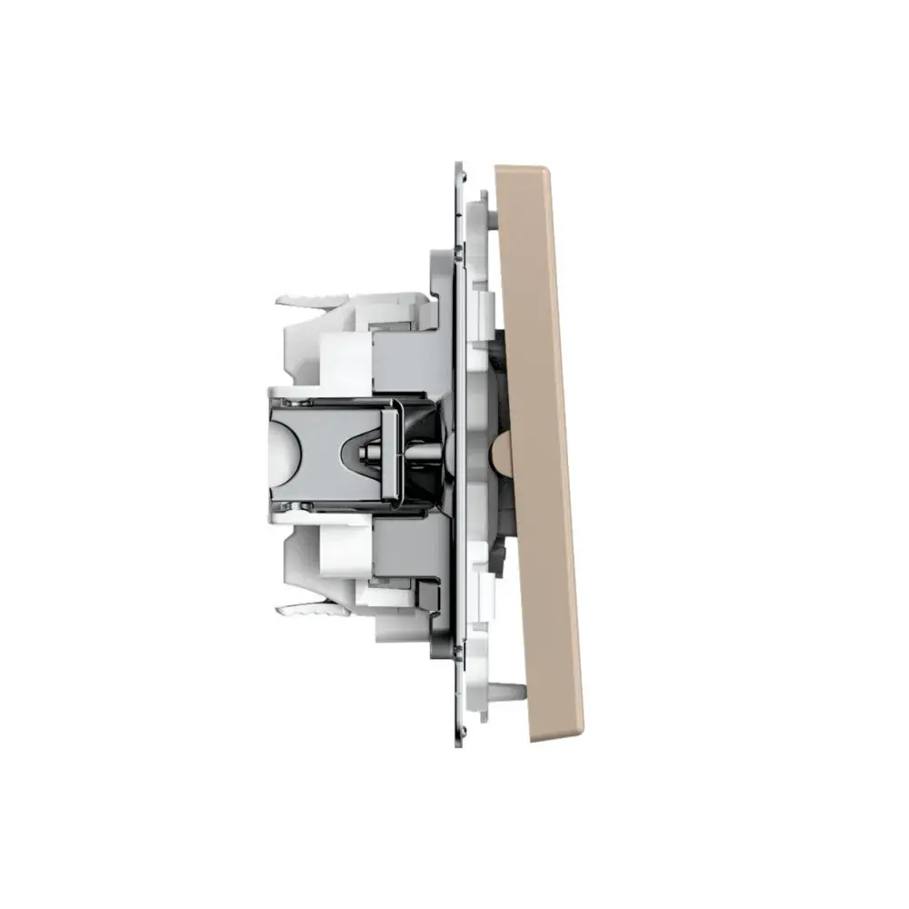 ARTGALLERY 2-клавишный ВЫКЛЮЧАТЕЛЬ КНОПОЧНЫЙ, 10АХ, механизм, быстрозажим. клем., ПЕСОЧНЫЙ